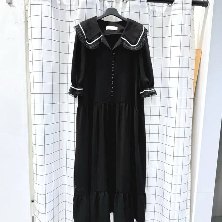[BUNJANG] BABA SEOUL Plus Size Dress with Ruffle Hem Sleeves / 바바서울 빅사이즈 원피스