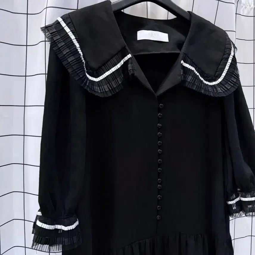[BUNJANG] BABA SEOUL Plus Size Dress with Ruffle Hem Sleeves / 바바서울 빅사이즈 원피스