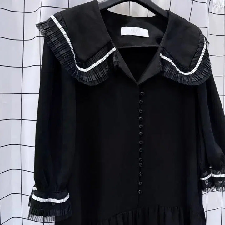 [BUNJANG] BABA SEOUL Plus Size Dress with Ruffle Hem Sleeves / 바바서울 빅사이즈 원피스