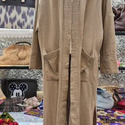 [BUNJANG] SEVENDAYS SUNDAY Rayon Linen Blend Maxi Long Cardigan / SEVENDAYS SUNDAY 마 혼방 맥시 롱가디건 55 66 77