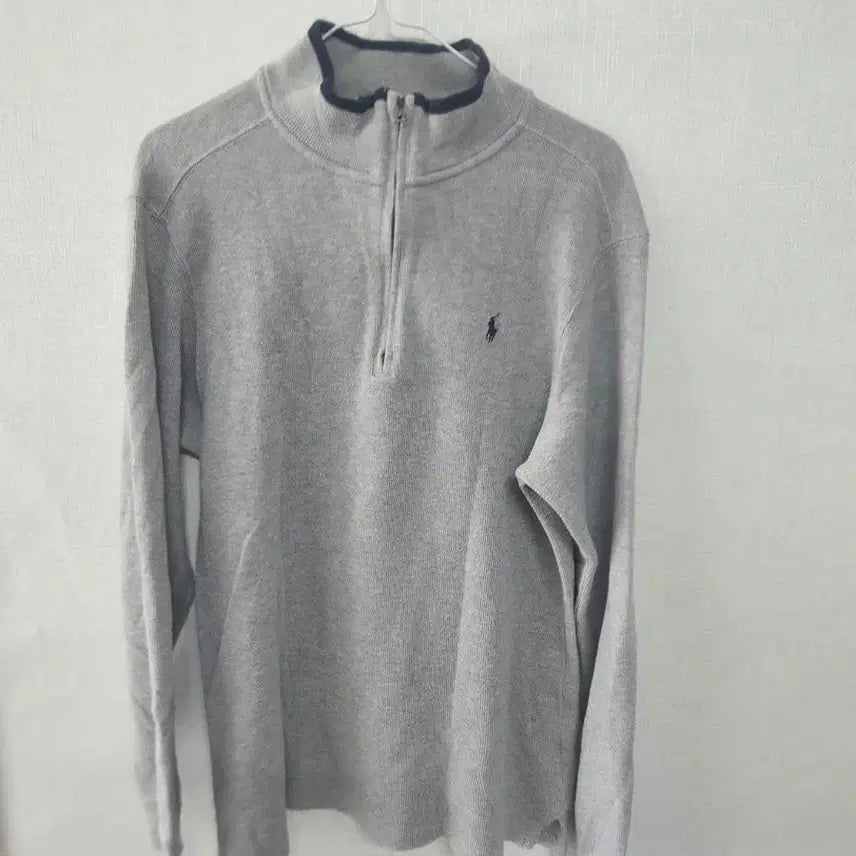 [BUNJANG] Polo Ralph Lauren Half-Zip Sweatshirt Grey / 폴로 랄프로렌 하프집업 맨투맨 그레이