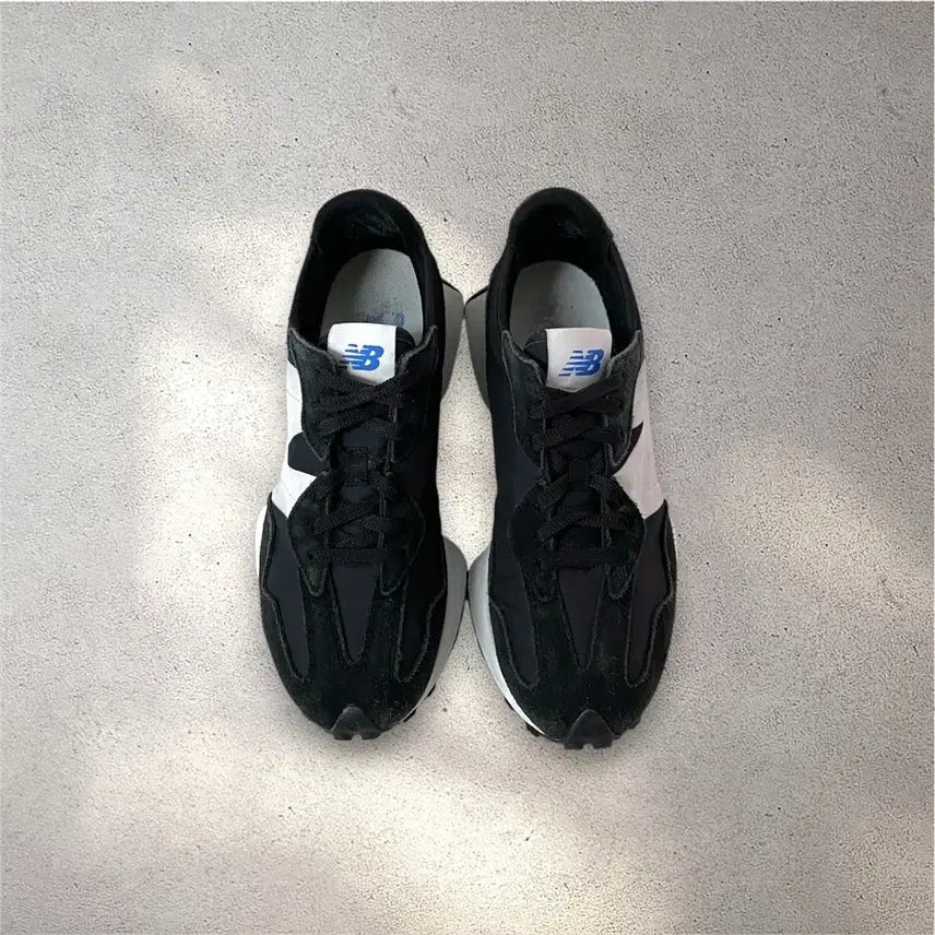 [BUNJANG] New Balance 327 Black White Sneakers (Size 260) / [260] 뉴발란스 327 블랙 화이트 스니커즈 (No.572)