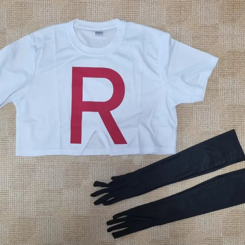[BUNJANG] Pokemon Team Rocket T-Shirt and Gloves Set / 포켓몬스터 로켓단 티셔츠 + 장갑 세트