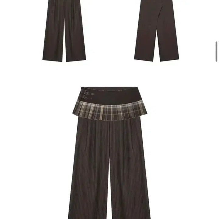 [BUNJANG] LATIGEN Check Pants Skirt (Brown) / 라티젠 체크 팬츠 스커 (브라운)