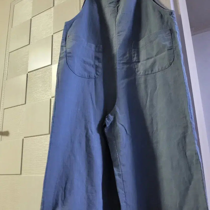 [BUNJANG] Blue Linen Jumpsuit / 청색 마 점프수트
