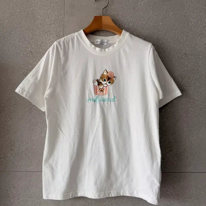 [BUNJANG] MOHOOSAND Cat Short Sleeve T-Shirt White Women&