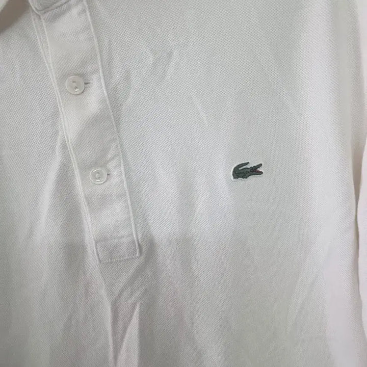 [BUNJANG] Lacoste White Long Sleeve Polo T-Shirt / 라코스테 화이트 긴팔 폴로티셔츠