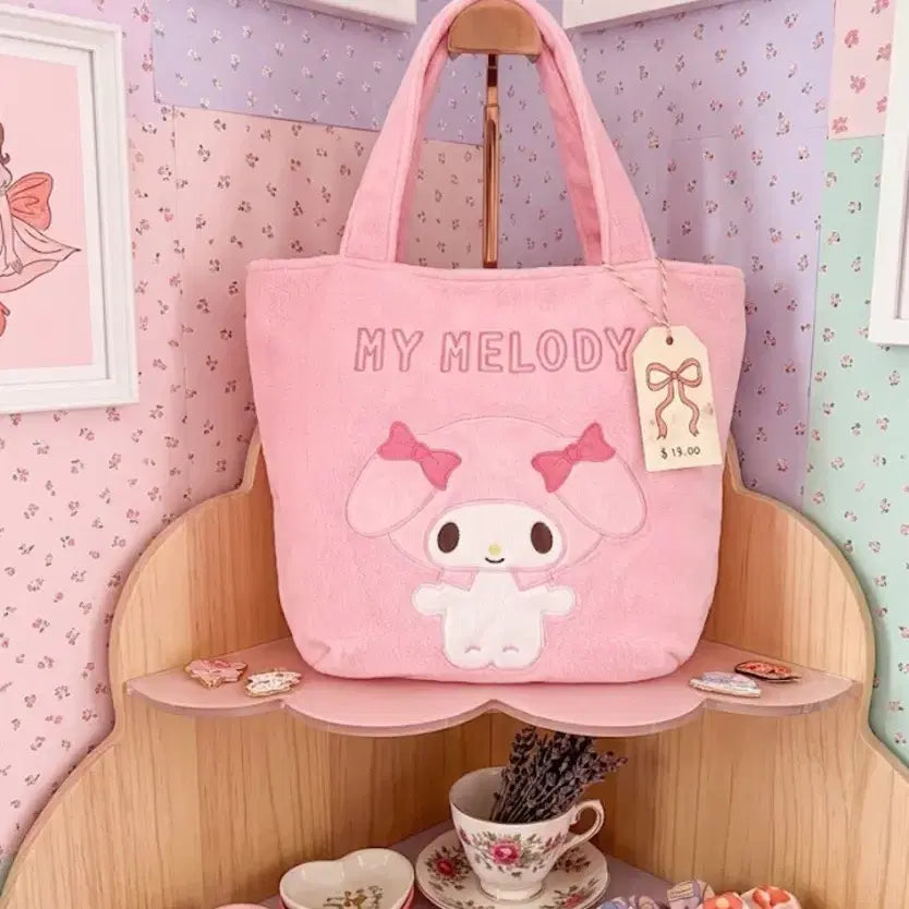 [BUNJANG] My Melody Pink Tote Bag / 마이멜로디 핑크색 토트백