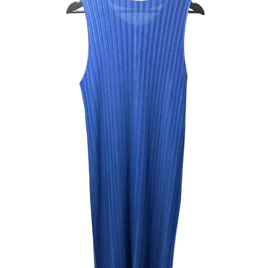 [BUNJANG] Pleats Please Sleeveless Button Dress Blue Size 3 / 플리츠플리즈 버튼 슬리브리스 원피스 블루 3사이즈