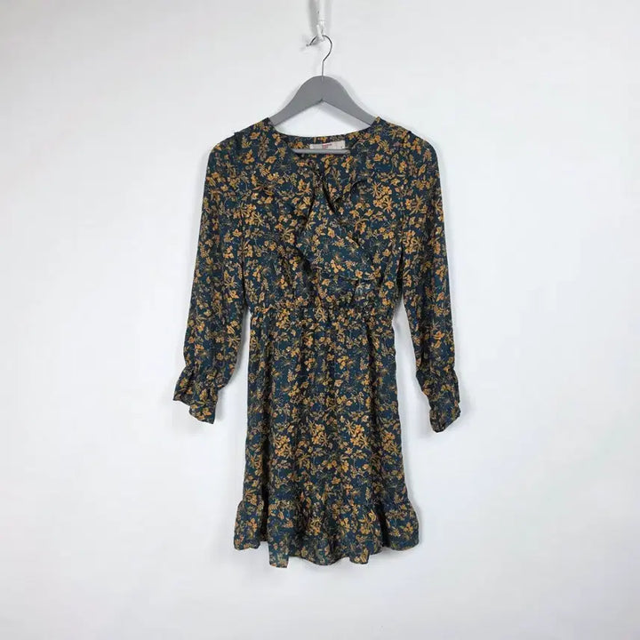 [BUNJANG] 8 Seconds Floral Long Banding Dress Green / 에잇세컨즈 플라워 롱 밴딩 원피스 그린 여 90. 0514