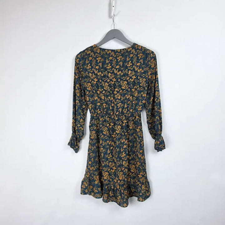 [BUNJANG] 8 Seconds Floral Long Banding Dress Green / 에잇세컨즈 플라워 롱 밴딩 원피스 그린 여 90. 0514