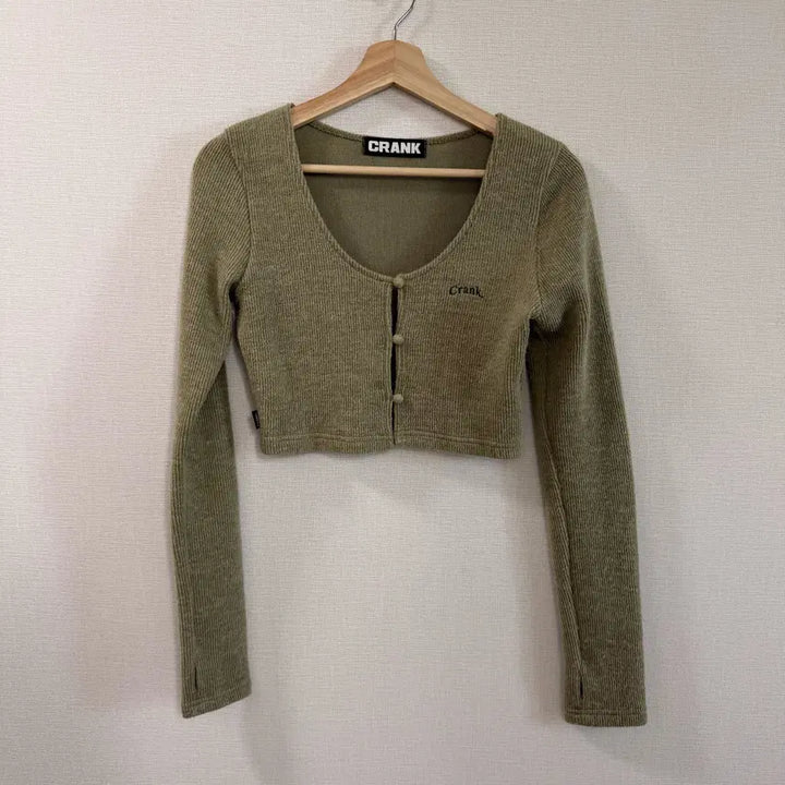 [BUNJANG] CRNK Knit Warmer Cardigan Khaki / 크랭크 니트 워머 가디건 카키