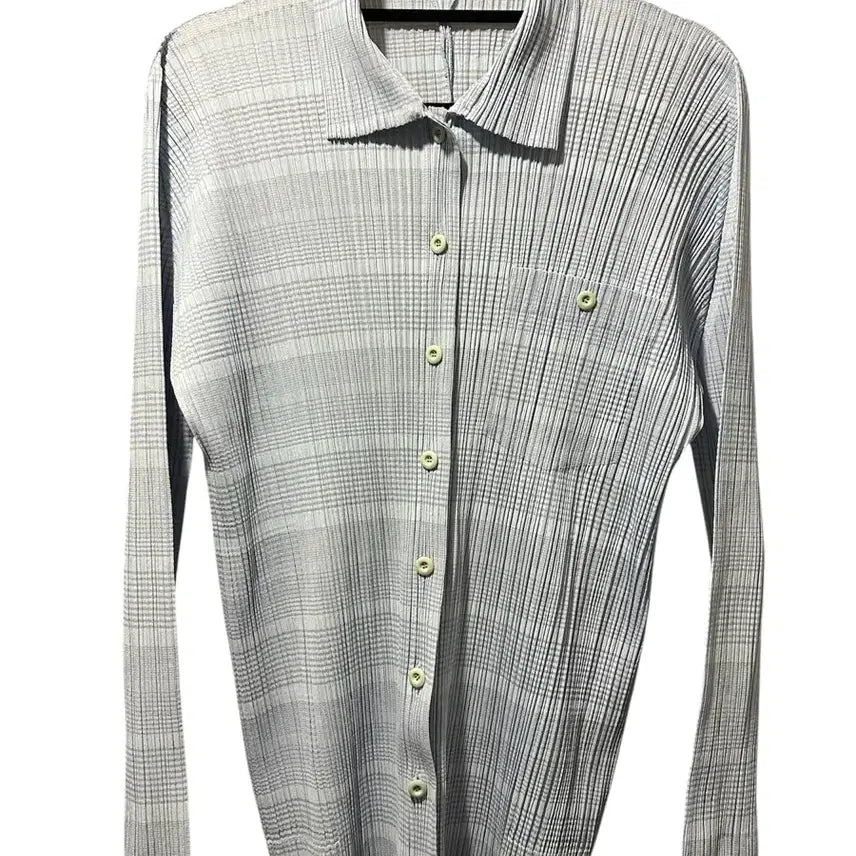 [BUNJANG] Pleats Please Sky Blue Shirt Size 3 / 플리츠플리즈 셔츠 스카이블루 3사이즈