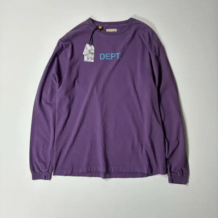 [BUNJANG] Gallery Dept. DEPT Logo Long Sleeve T-Shirt Purple M / 갤러리 디파트먼트 DEPT 로고 롱슬리브 티셔츠 퍼플 M사이즈