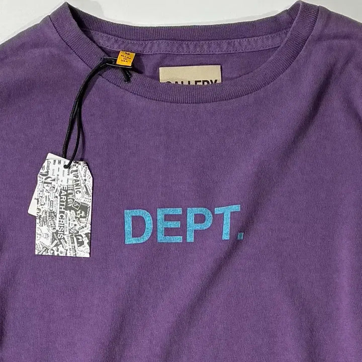 [BUNJANG] Gallery Dept. DEPT Logo Long Sleeve T-Shirt Purple M / 갤러리 디파트먼트 DEPT 로고 롱슬리브 티셔츠 퍼플 M사이즈