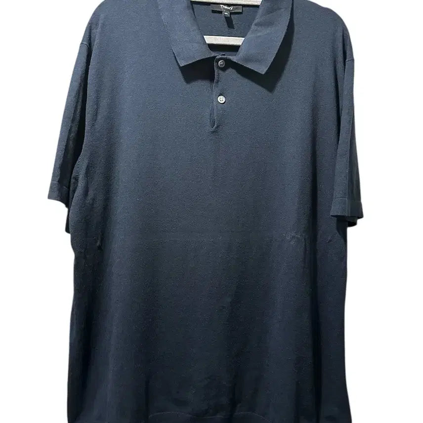 [BUNJANG] Theory Short-Sleeve Knit Polo Shirt Navy XXL / 띠어리 반팔 니트 카라티 pk 네이비 xxl