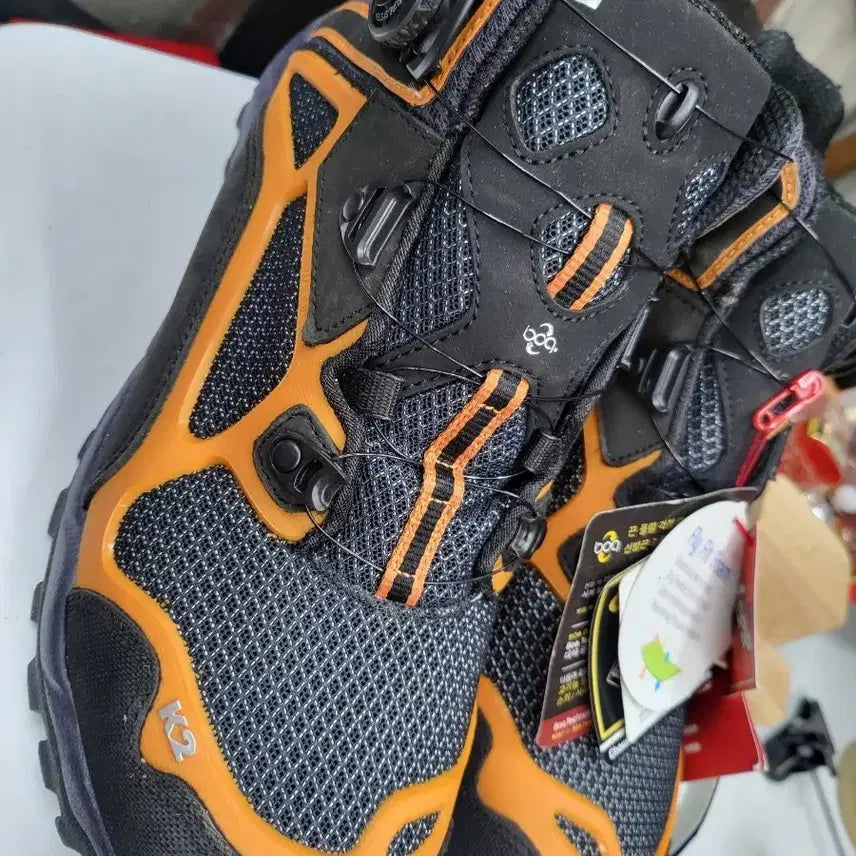 [BUNJANG] K2 Hiking Boots Black/Orange Dial Type / K2 등산화 블랙/오렌지 다이얼형