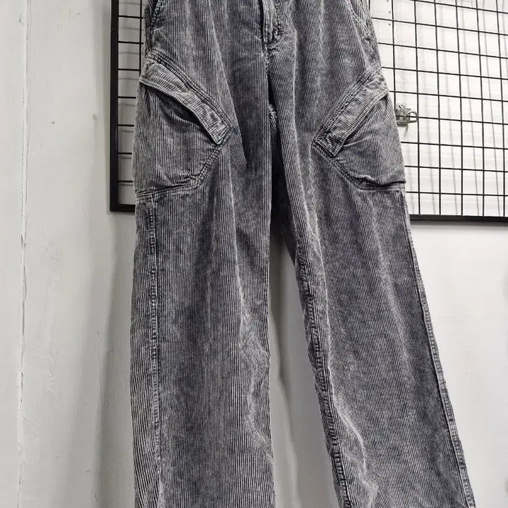 [BUNJANG] Nike Jordan Grey Corduroy Cargo Wide Pants / 95M 나이키 조던 그레이 코듀로이 카고 와이드 팬츠.
