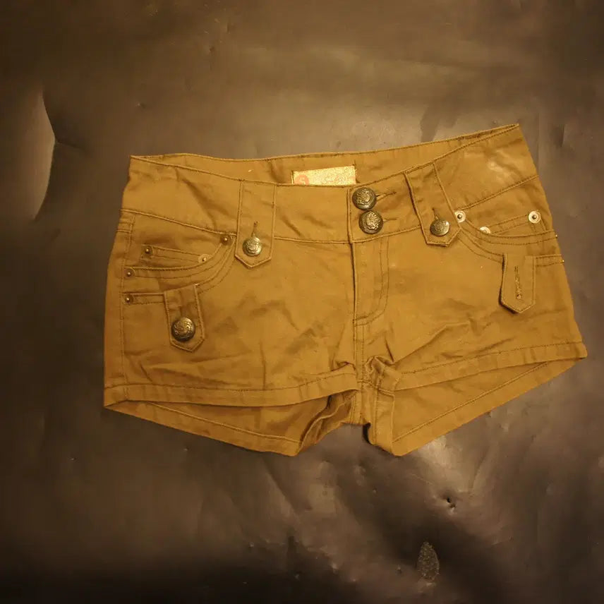[BUNJANG] Checkered Denim Cargo Mini Skirt Shorts / 2222 반바지 카고반바지 미니스커트 미니치마 체크치마 데님