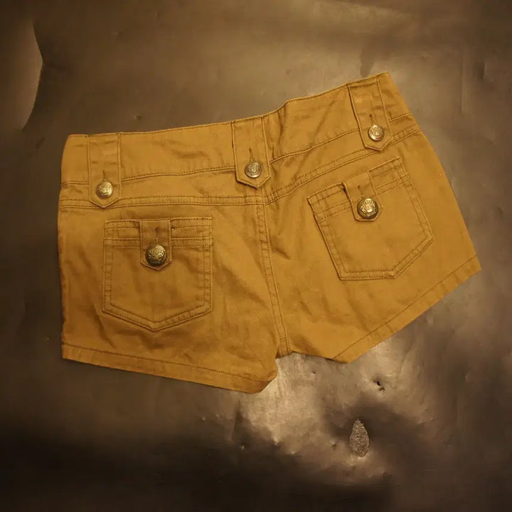 [BUNJANG] Checkered Denim Cargo Mini Skirt Shorts / 2222 반바지 카고반바지 미니스커트 미니치마 체크치마 데님