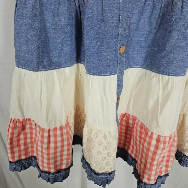 [SOLD OUT] 일본주니어 패치워크 스커트150