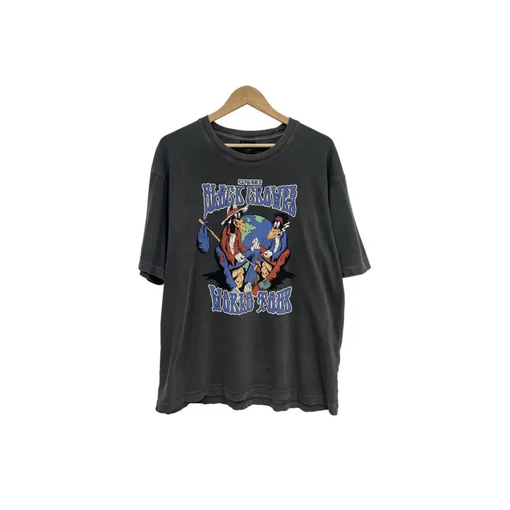 [BUNJANG] TOP TEN Black Crowes Vintage Printing Washed Short Sleeve T-Shirt / [105] 탑텐 블랙 크로우스 빈티지 프린팅 워싱 반팔 티셔츠