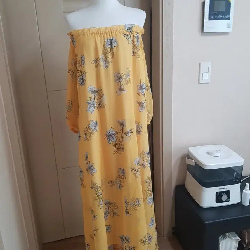 [BUNJANG] Adjustable Neckline Long Dress / 롱원피스