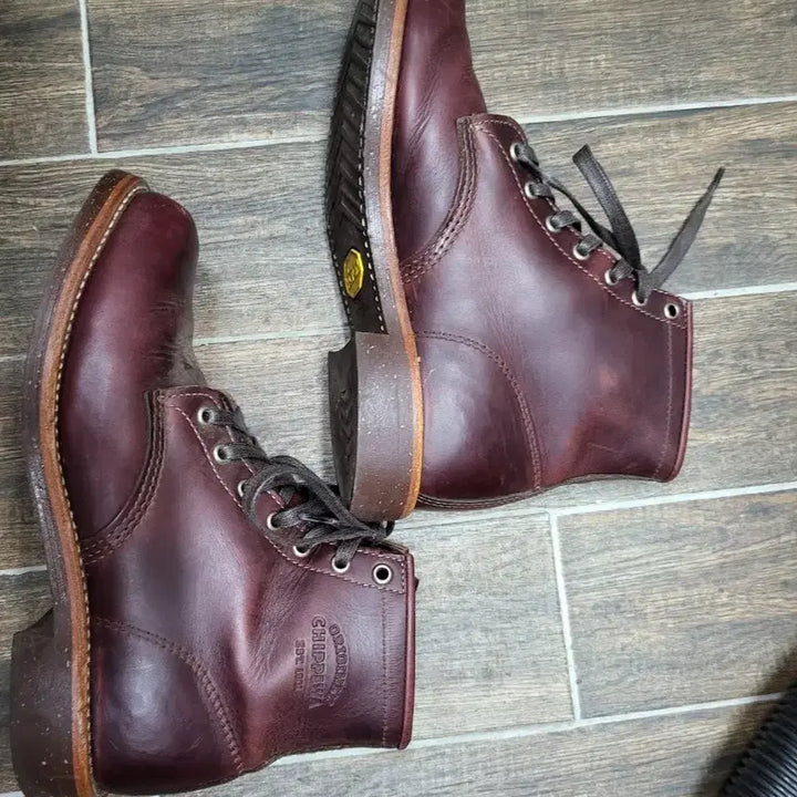 [BUNJANG] Chippewa Burgundy Leather Boots / 치페와 Burgundy 가죽 부츠
