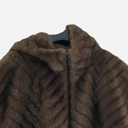 [BUNJANG] Riabell Brown Fur Coat M9804 / 리오벨 브라운 여자 퍼 털코트 90-160 M9804