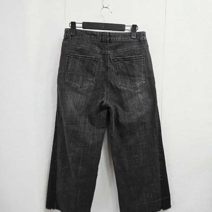 [BUNJANG] DEMOO Black Denim Wide Pants / 데무   블랙 데님 와이드 팬츠