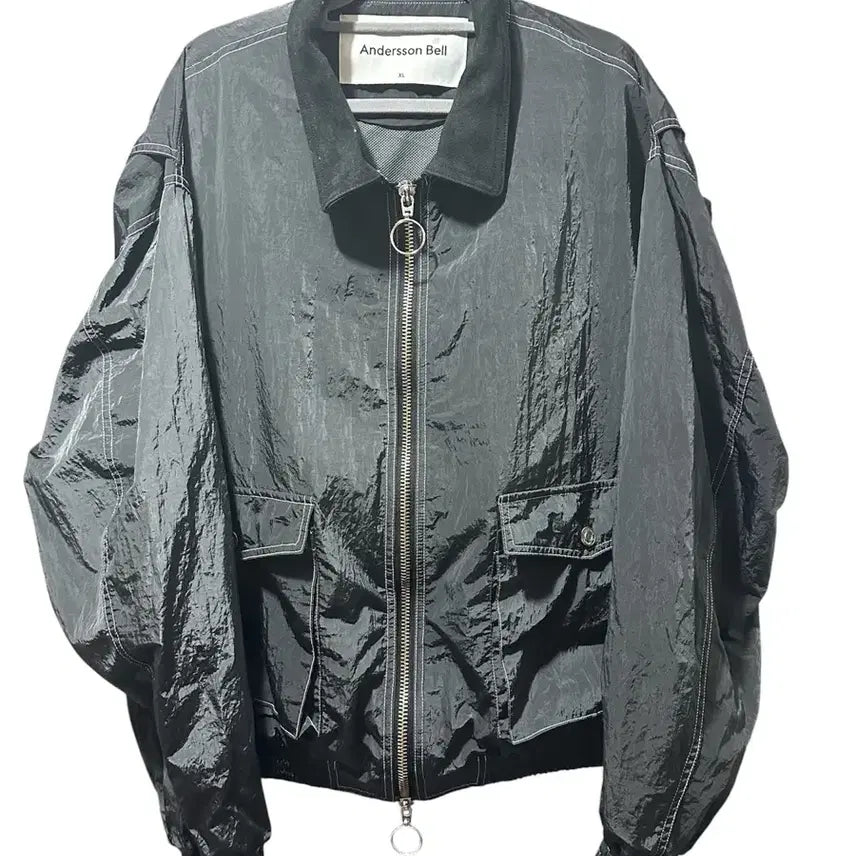 [BUNJANG] Andersson Bell James Contrast Bomber Jacket Black XL / 엔더슨벨 제임스 콘트라스트 봄버 자켓 블랙 xl