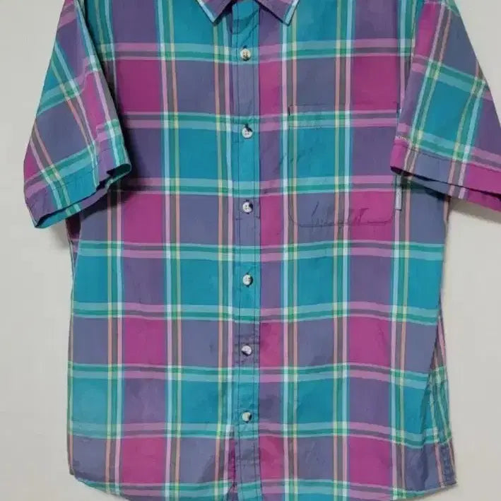 [BUNJANG] Columbia Omni-Wick Check Short-Sleeve Shirt - Size L / [새상품] 컬럼비아 옴니위크 체크 반팔 셔츠 L