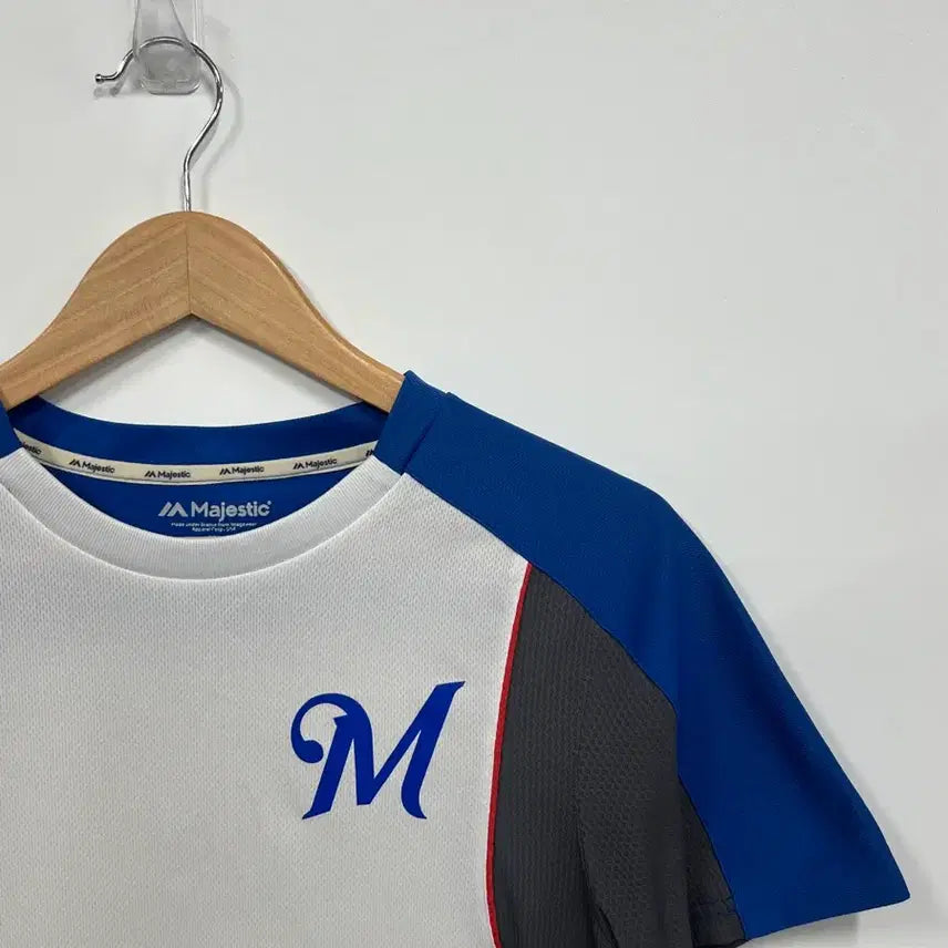 [BUNJANG] Majestic 85 Lettering Printing Baseball Short-Sleeve Jersey / [95] 마제스틱 85 레터링 프린팅 야구 유니폼 반팔 저지