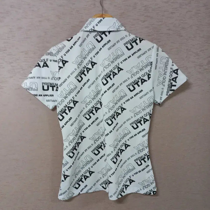 [SOLD OUT] B5-14/UATT 화이트 프린트 카라 티셔츠 여성