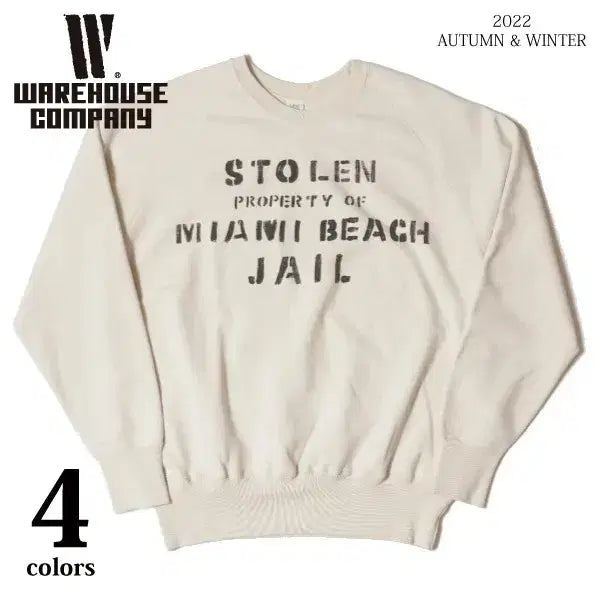 [BUNJANG] Warehouse 2nd-Hand Stolen Sweatshirt Cream STOLEN / [B+등급 M 38-40] 웨어하우스 2ND-HD 크림STOLEN스웻셔츠