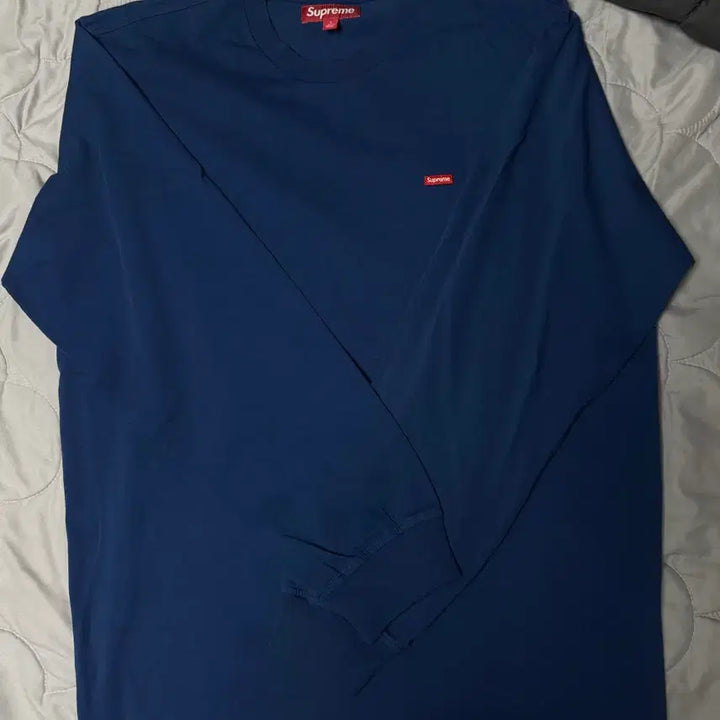 [BUNJANG] Supreme Small Box Logo Long Sleeve T-Shirt Dark Royal (L) / ( 새제품 L ) 슈프림 스몰 박스 롱슬리브 티셔츠 다크 로얄