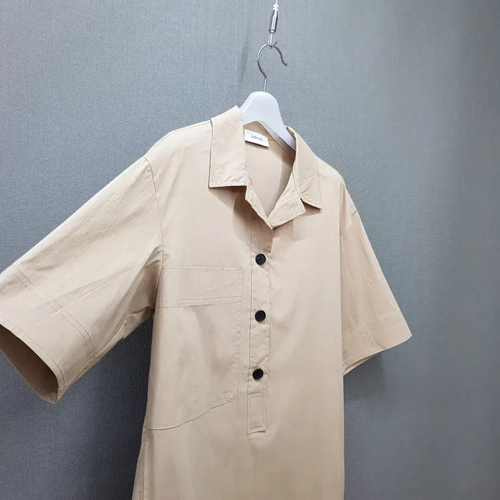 [BUNJANG] KUHOplus 2021 Open Collar Mini Dress Size S / 구호플러스 2021 오픈카라 미니 원피스 1사이즈