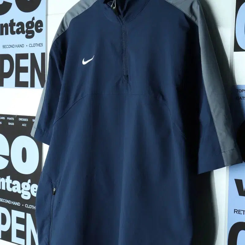 [BUNJANG] Nike Zip-Up Windbreaker Jumper Jacket / (L-3XL) 나이키 집업 바람막이 점퍼자켓 반팔 USA-773C