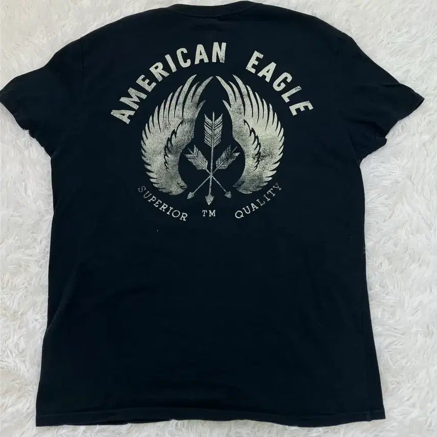 [BUNJANG] American Eagle Vintage Navy Printing T-Shirt / 빈티지 네이비 아메리칸 이글 프린팅 반팔 1156 모리걸 y2k 스트릿