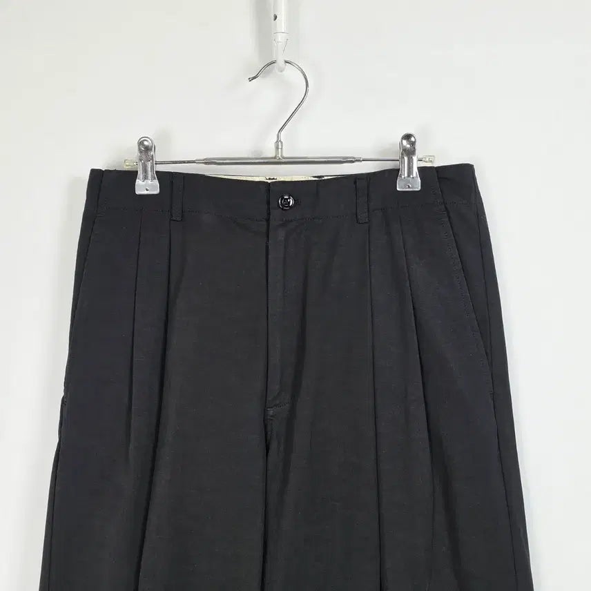 [BUNJANG] PTRY Black Two-Tuck Span Wide Pants Men&