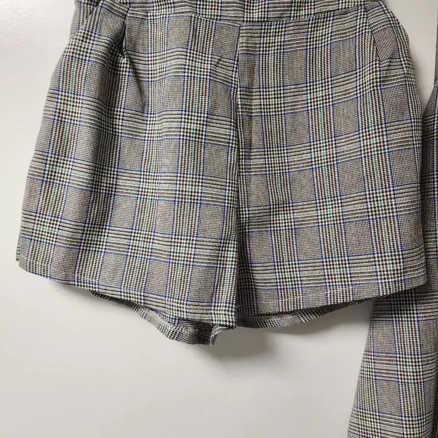[BUNJANG] Check Pattern Jacket and Shorts Set / 체크자켓 반바지셋업(새상품)