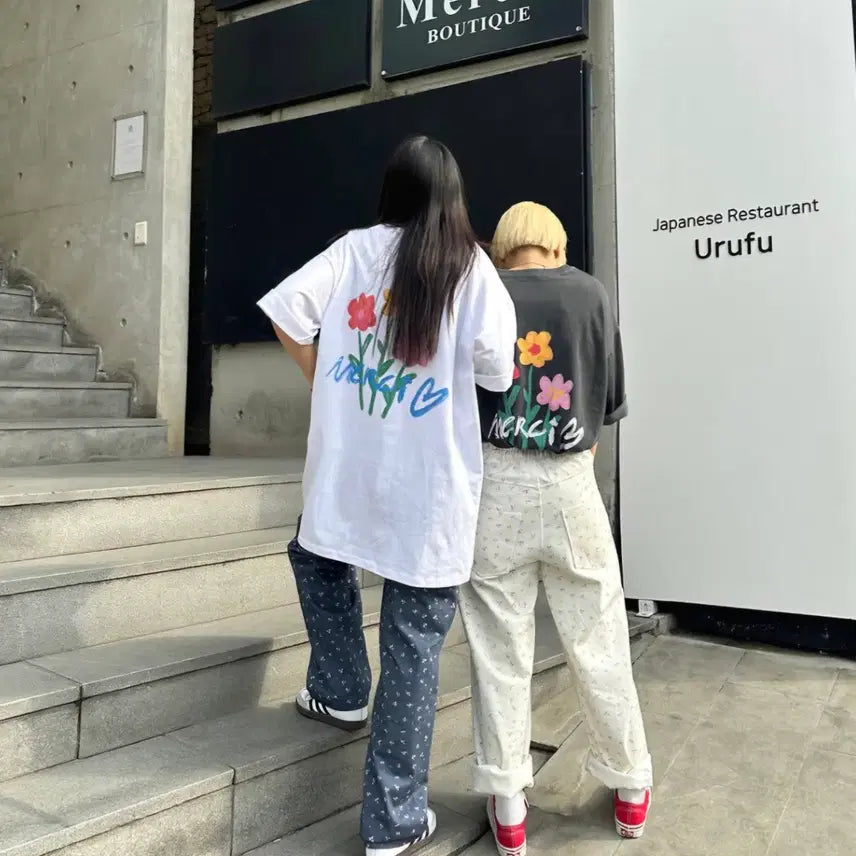 [BUNJANG] Merci J Boutique Oversized Long T-Shirt / 메르시제이부티크 오버핏 반팔 롱티셔츠(TS