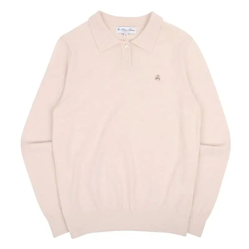 [BUNJANG] Brooks Brothers Logo Button-Up Wool Knit Sweater / 브룩스브라더스 로고 버튼업 울 니트