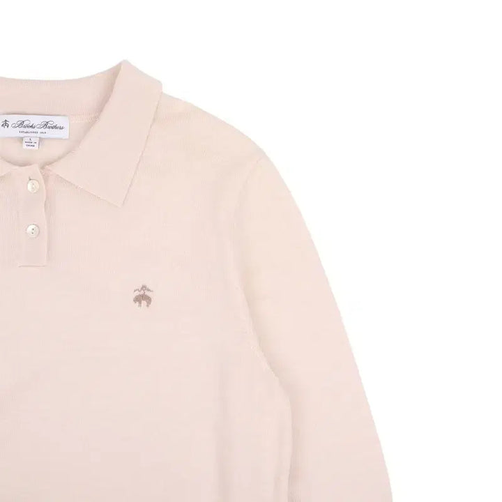 [BUNJANG] Brooks Brothers Logo Button-Up Wool Knit Sweater / 브룩스브라더스 로고 버튼업 울 니트