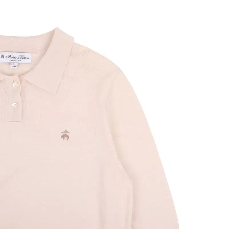 [BUNJANG] Brooks Brothers Logo Button-Up Wool Knit Sweater / 브룩스브라더스 로고 버튼업 울 니트