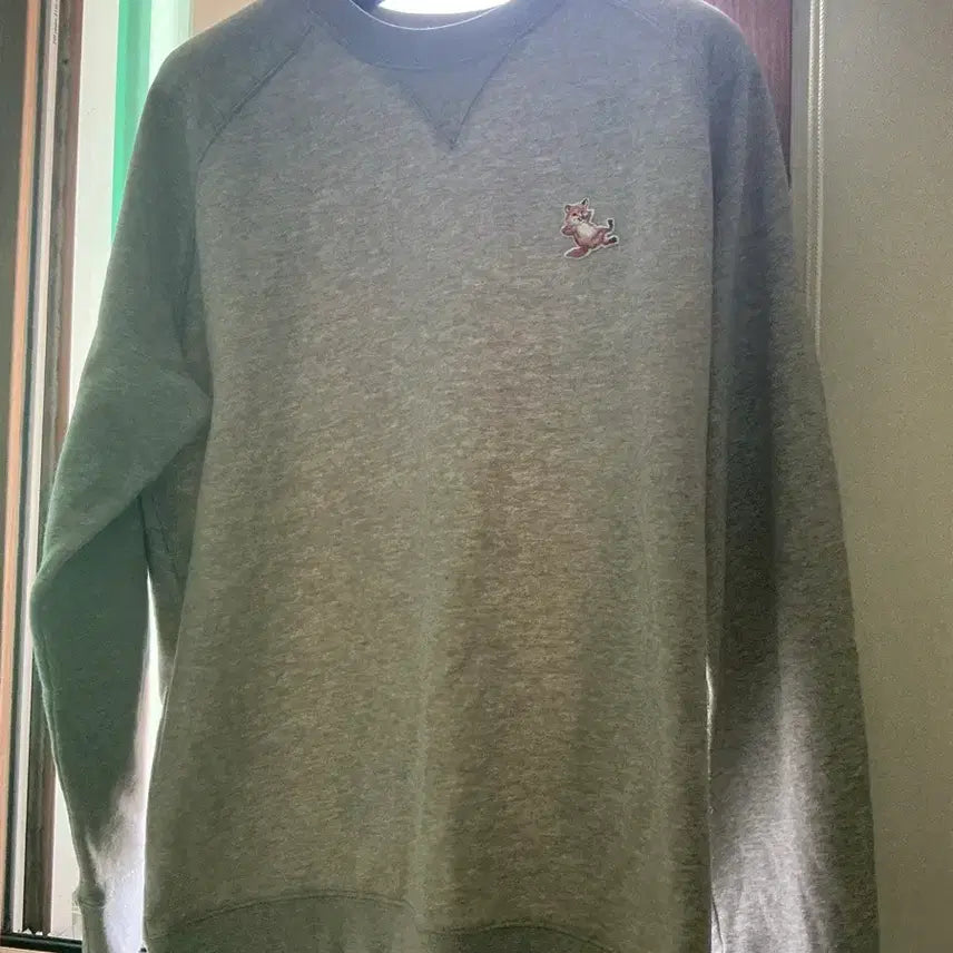 [BUNJANG] Maison Kitsuné Fox Embroidery Sweatshirt Grey XL / 메종키츠네 폭스 자수 맨투맨 그레이 XL