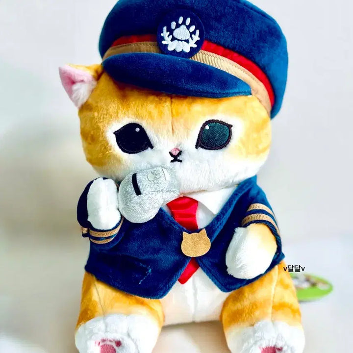 [BUNJANG] Mofusand Stationmaster Cat Plushie S / 모프샌드 역장냥 누이구루미 S (고양이 역장)