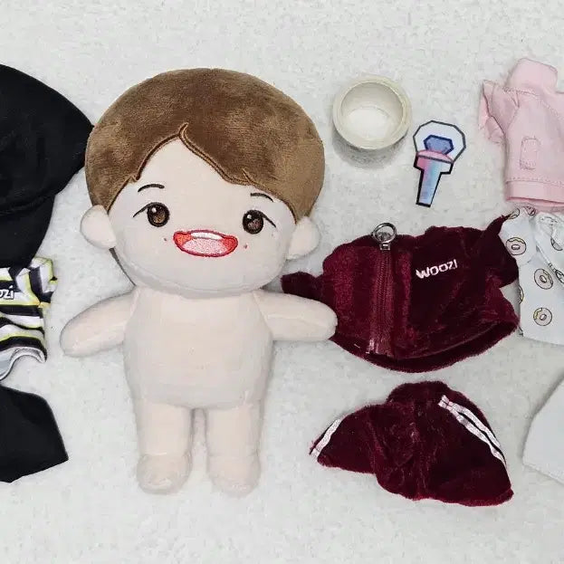 [BUNJANG] SEVENTEEN Woozi 20cm Doll Cheering Hoody Bundle Set / 세븐틴굿즈 우지 인형 판매 양도