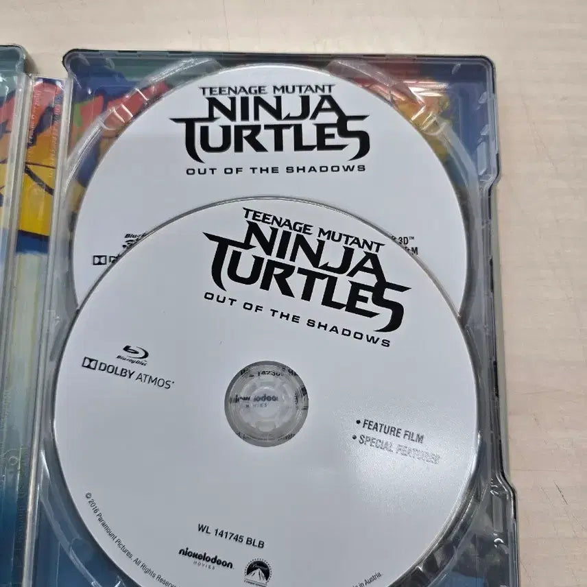 [BUNJANG] Teenage Mutant Ninja Turtles: Out of the Shadows Blu-ray Steelbook Combo Pack / [BD](블루레이) 액션외국영화 "닌자터틀:어둠의히어로" 판매합니다.
