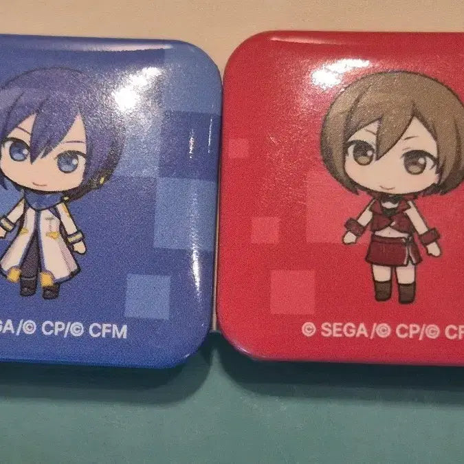 [BUNJANG] Proseka Pop-up Store Kaito Meiko Square Can Badge / 프로세카 팝업스토어 카이토 메이코 사각 캔뱃지